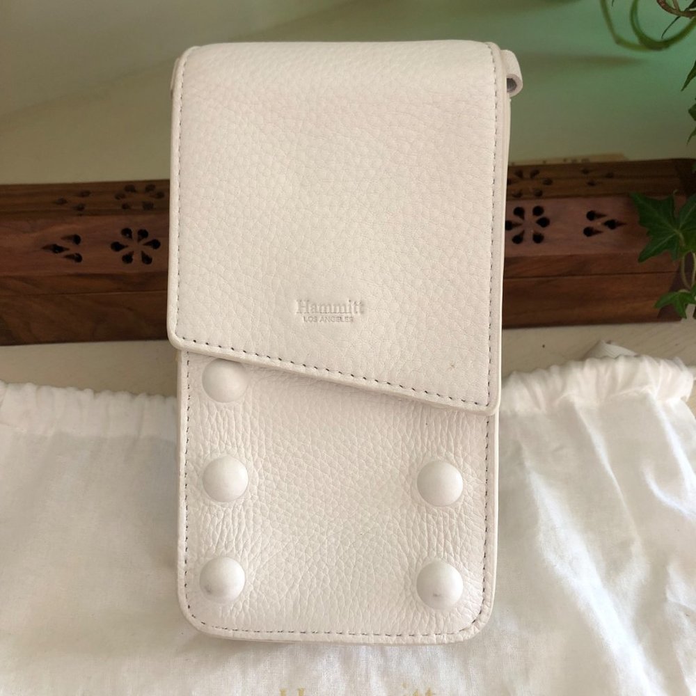 ***SOLD***Hammitt 310 West Crossbody Pebble Leather Marshmallow White - Picture 4 of 16
